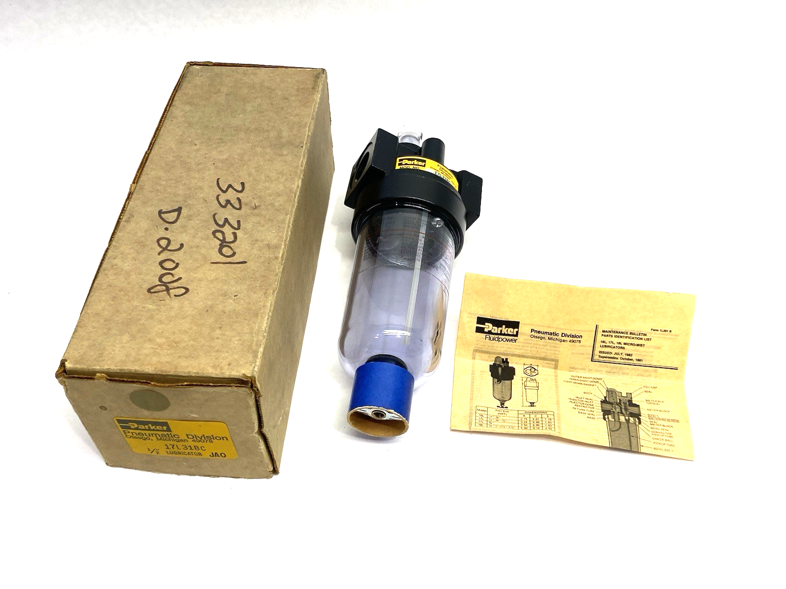 17L31BC | Parker Modular Lubricator 1/2" - New – Open box - Maverick Industrial Sales
