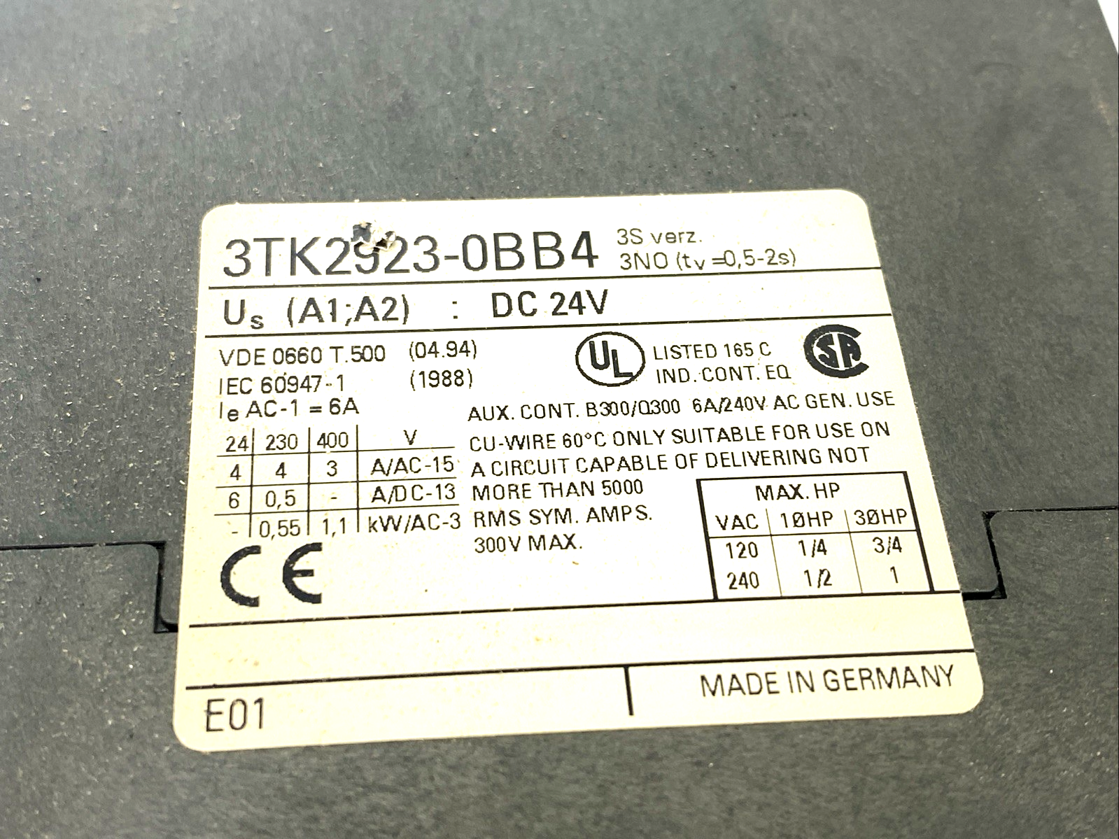 Siemens 3TK2923-0BB4 Delay Module DC 24V - Maverick Industrial Sales