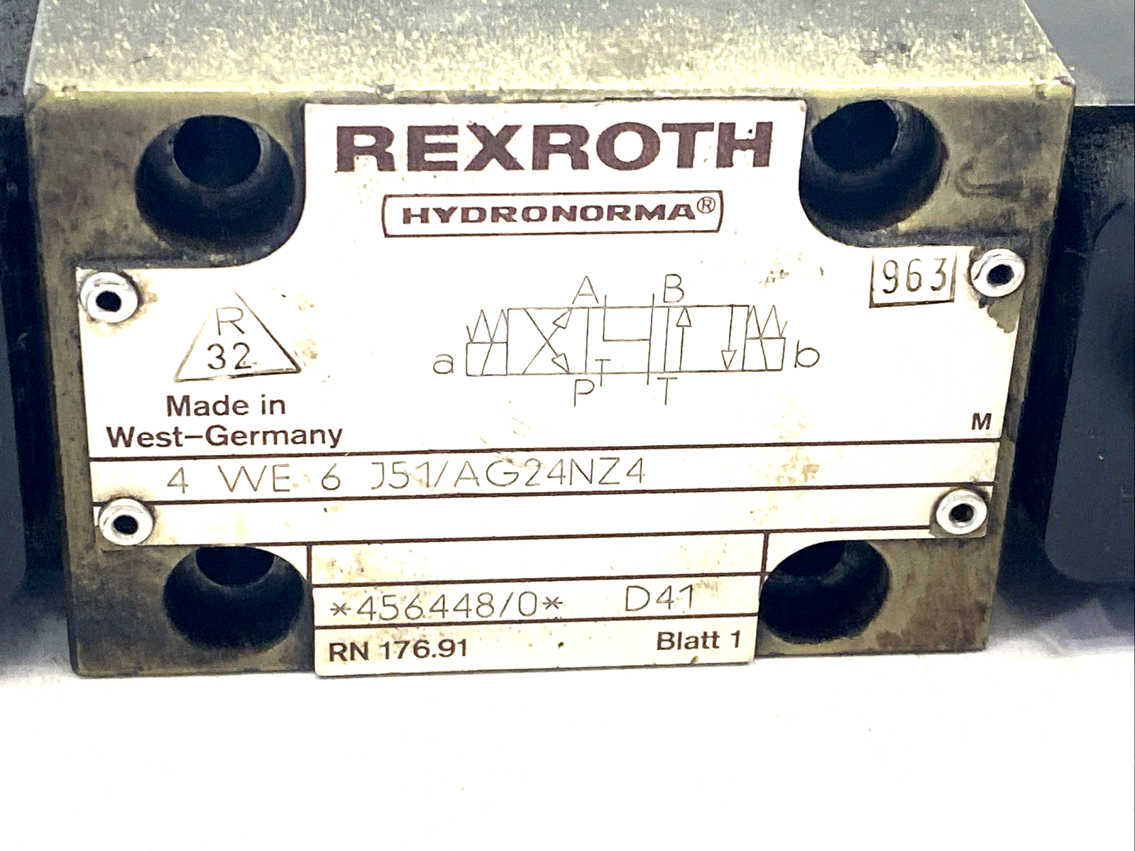 Rexroth 4 WE 6 J51/AG24NZ4 Hydronorma Directional Valve - Maverick Industrial Sales