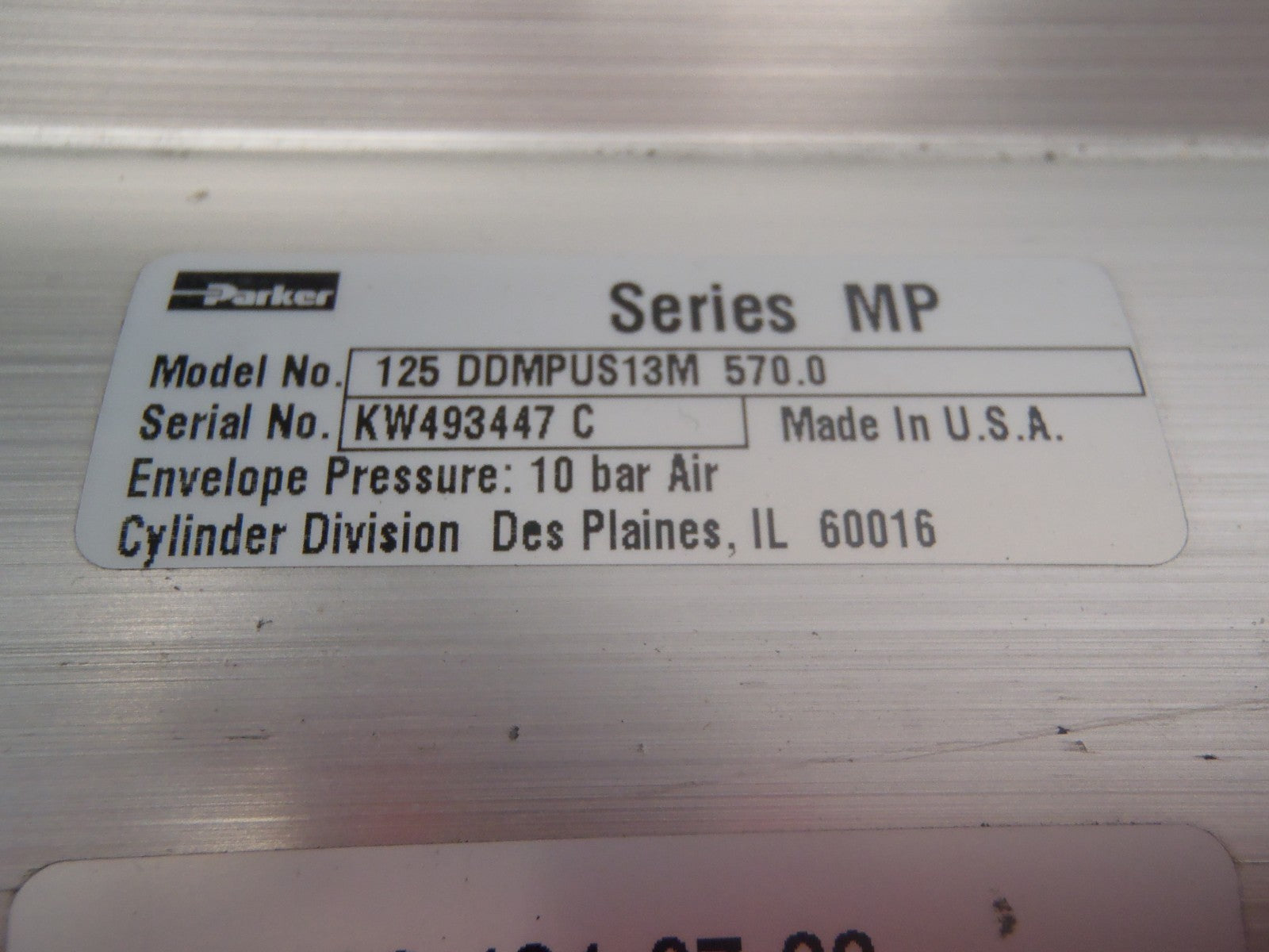 Parker 125 DDMPUS13M 570.0 Pneumatic Cylinder MP Series 125mm Bore - Maverick Industrial Sales