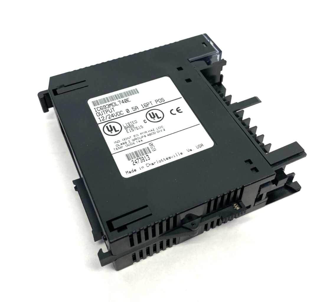 GE Fanuc IC693MDL740E 16-Point Digital Output Module 12/24VDC MISSING COVER - Maverick Industrial Sales