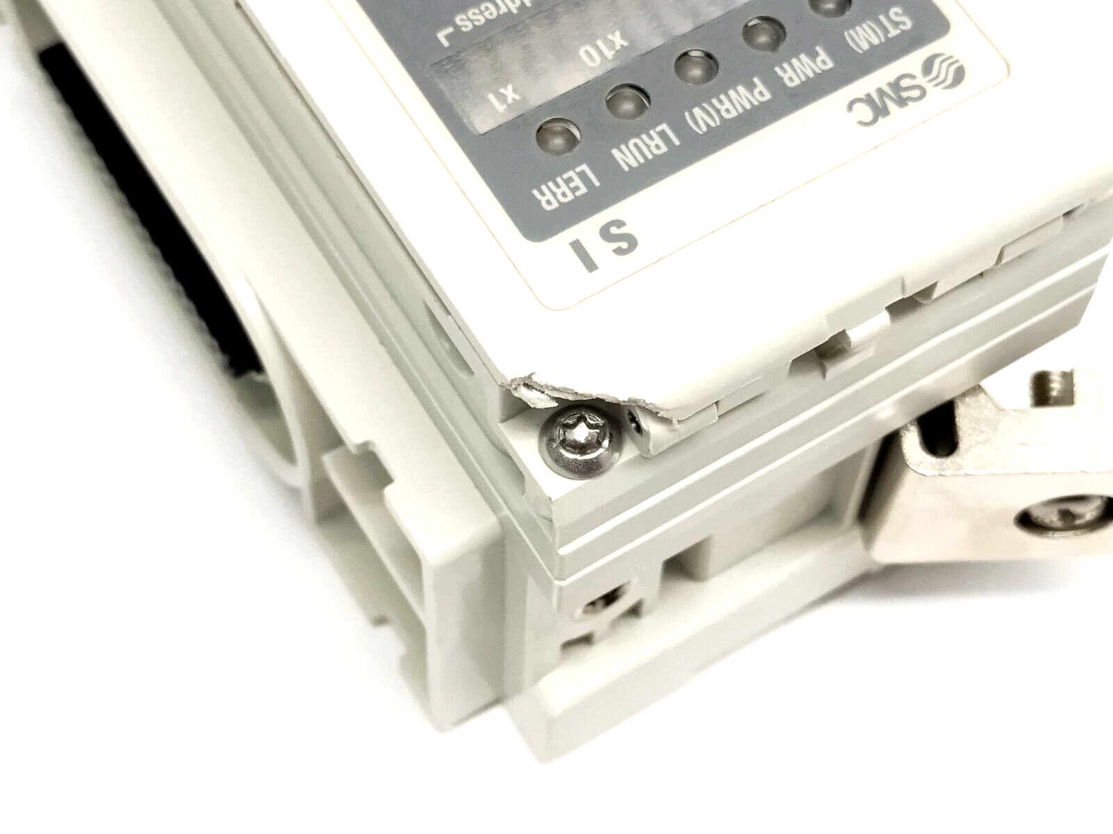 SMC EX600-SMJ1 CC-Link Ver. 2.00 Serial Transmission Unit 24VDC CHIPPED CORNER - Maverick Industrial Sales