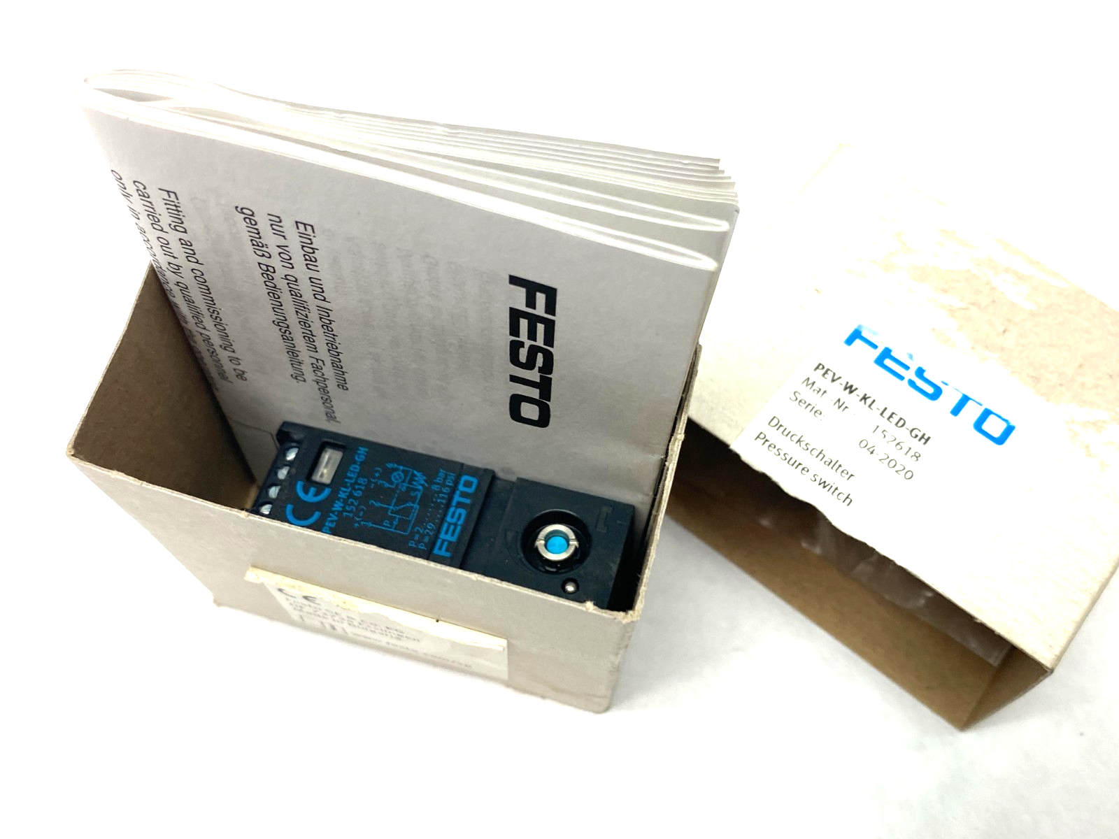 Festo PEV-W-KL-LED-GH Pressure Switch 152618 - Maverick Industrial Sales