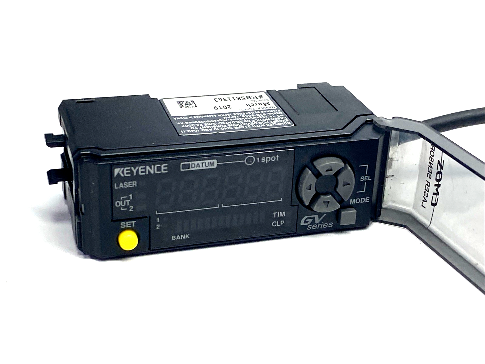 Keyence GV-21P Digital CMOS Laser Sensor Amplifier Main Unit, PNP, M12 4-Pin 1ft - Maverick Industrial Sales
