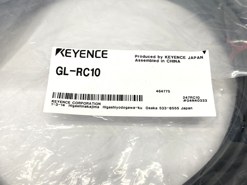 Keyence GL-RC10 M12 Female Connector 5-Pin Single Ended Extension Cable 10m - Maverick Industrial Sales