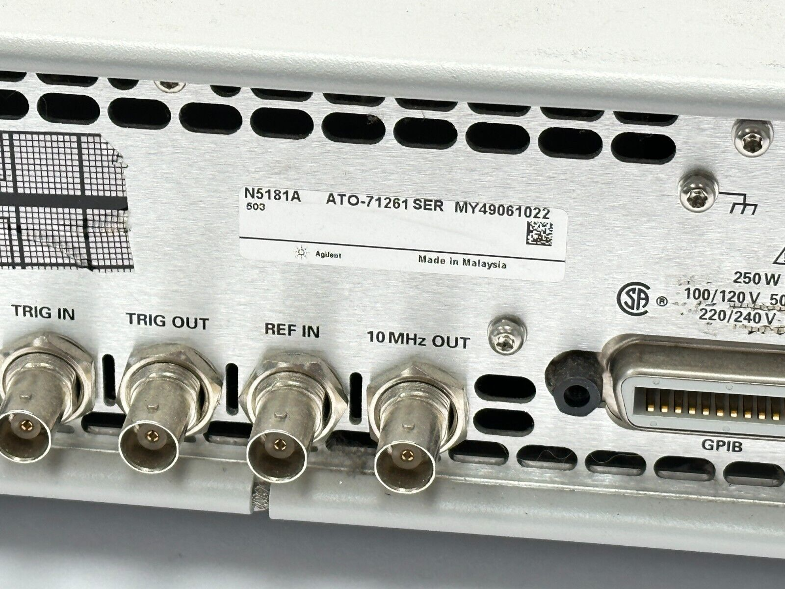 Agilent N5181A MXG Signal Generator 100kHz-3GHz MY49061022 Option 503 ALB - Maverick Industrial Sales
