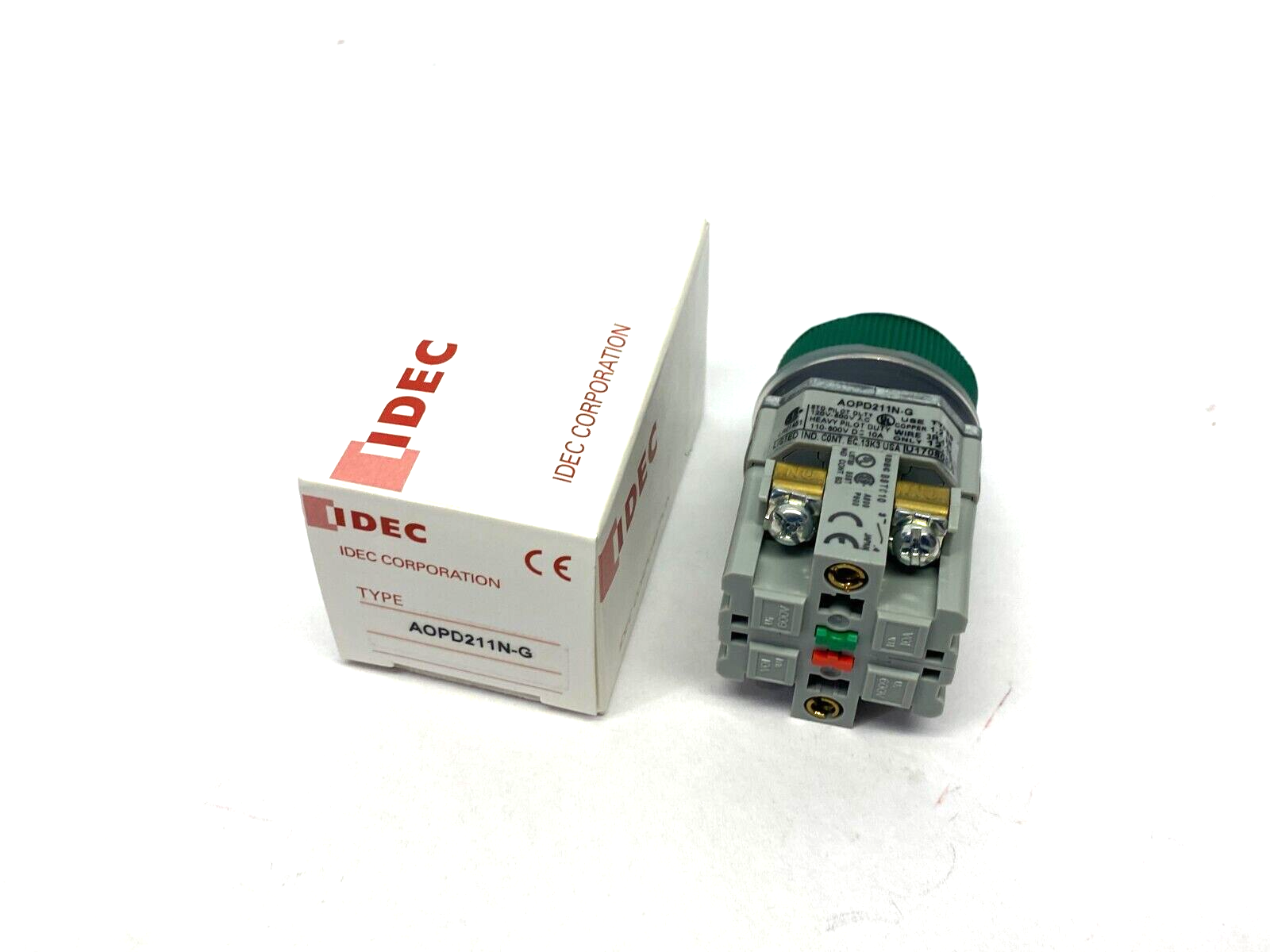 IDEC AOPD211N-G Extended Pushbutton 30mm Green Rubber Head 2-Position - Maverick Industrial Sales
