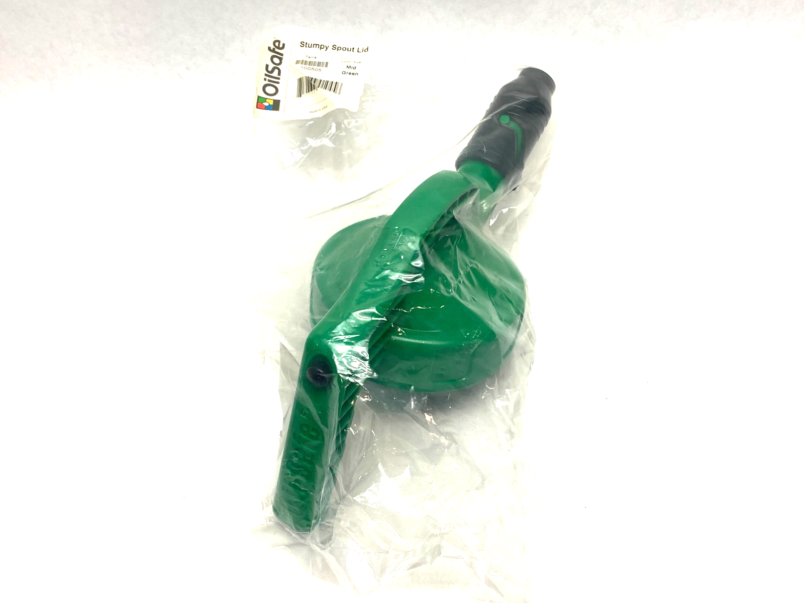 100505 | Oilsafe Wide Stumpy Spout Lid, Mid Green - Used - Maverick Industrial Sales