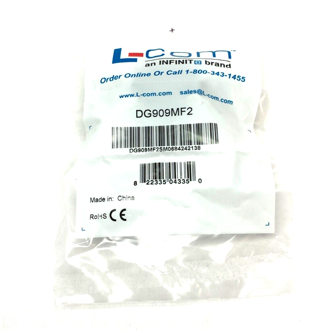 Lcom DG909MF2 Low Profile Right Angle Adapter DB9 Male to Female Cable Exit 2 - Maverick Industrial Sales