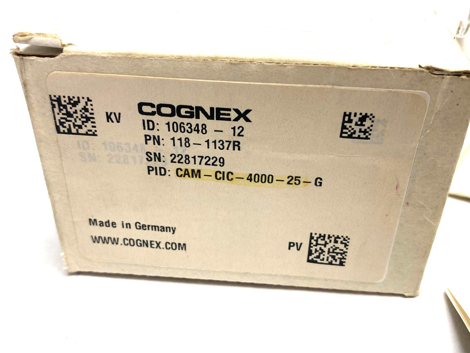 Cognex CAM-CIC-4000-25-G GigE Industrial Inspection Area-Scan Camera 118-1137R - Maverick Industrial Sales