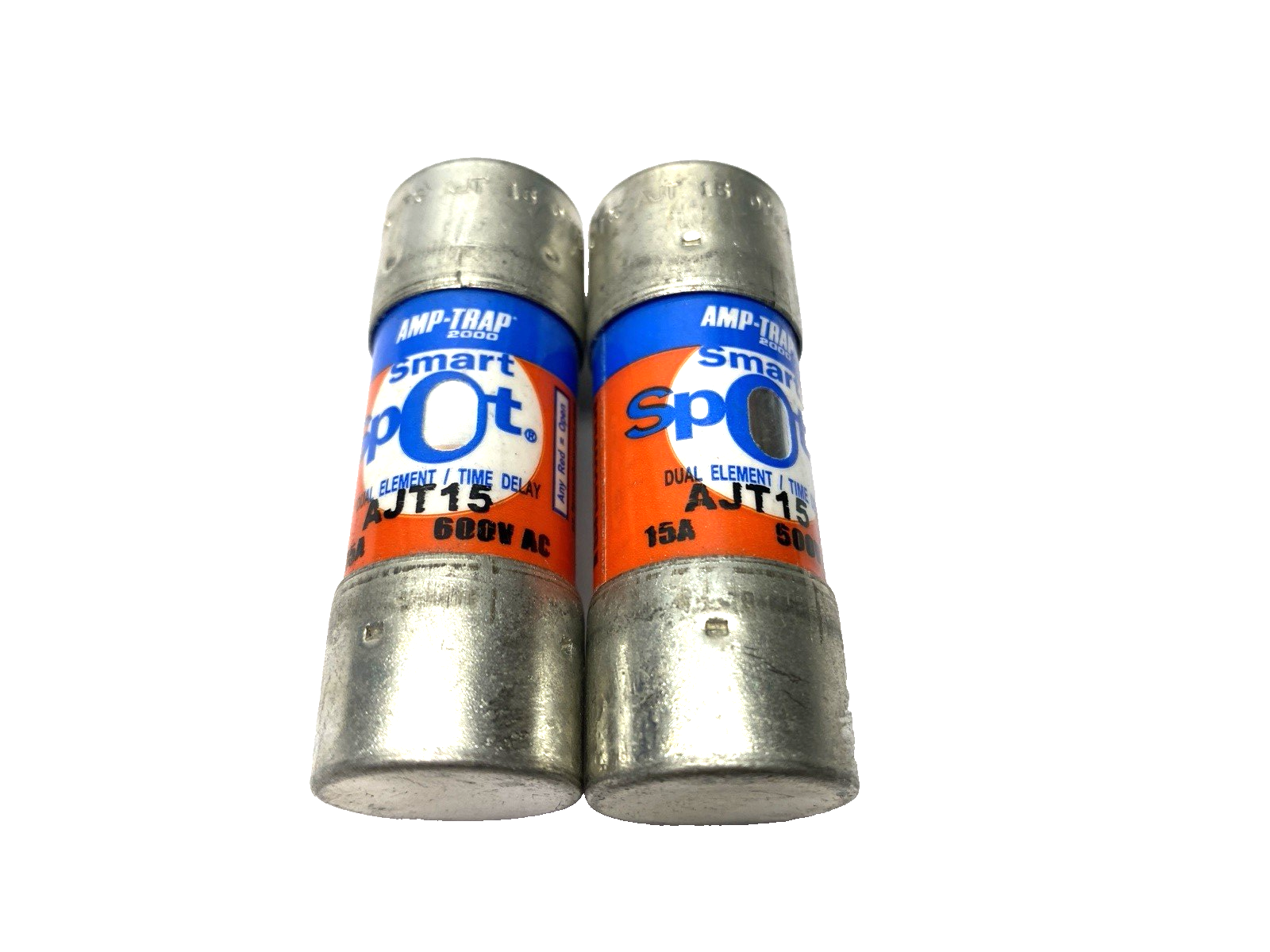 Ferraz Shawmut AJT15 Amp-Trap Dual Element Time-Delay Fuse 600VAC 15A LOT OF 2 - Maverick Industrial Sales