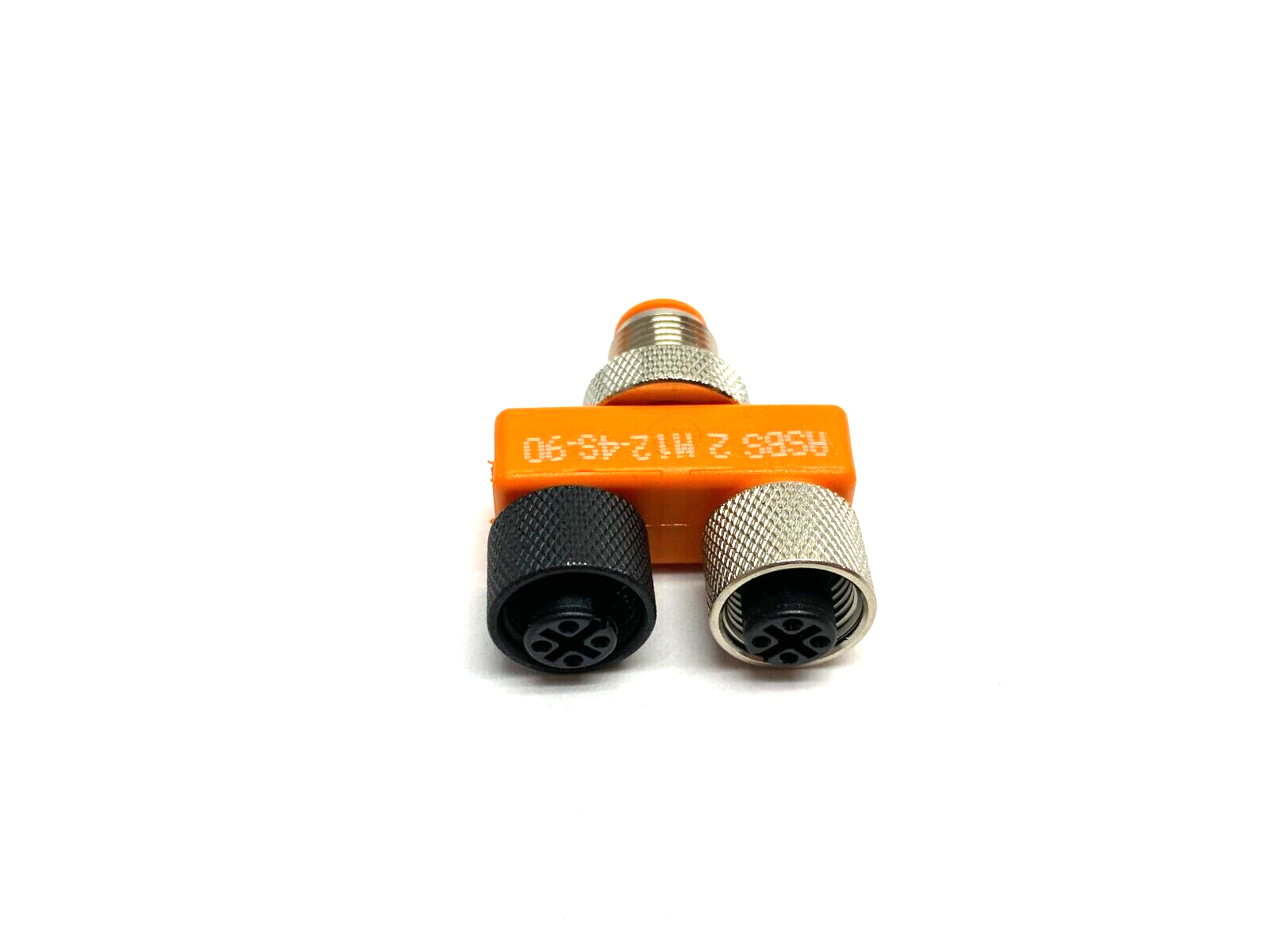 Lumberg Automation ASBS 2-M12-4S-90 M12 Male to Dual M12 Female Cable Splitter - Maverick Industrial Sales