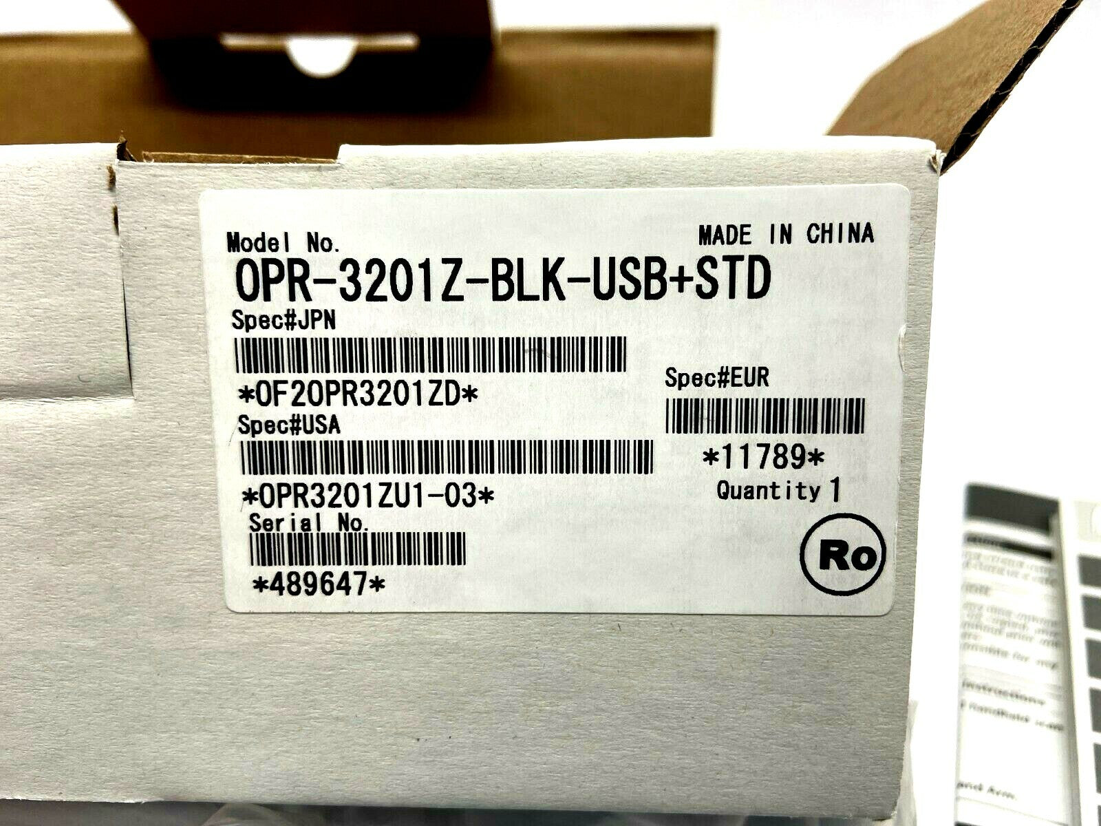Opticon OPR3201ZU1-03 USB Barcode Scanner w/ Stand and Power Supply - Maverick Industrial Sales