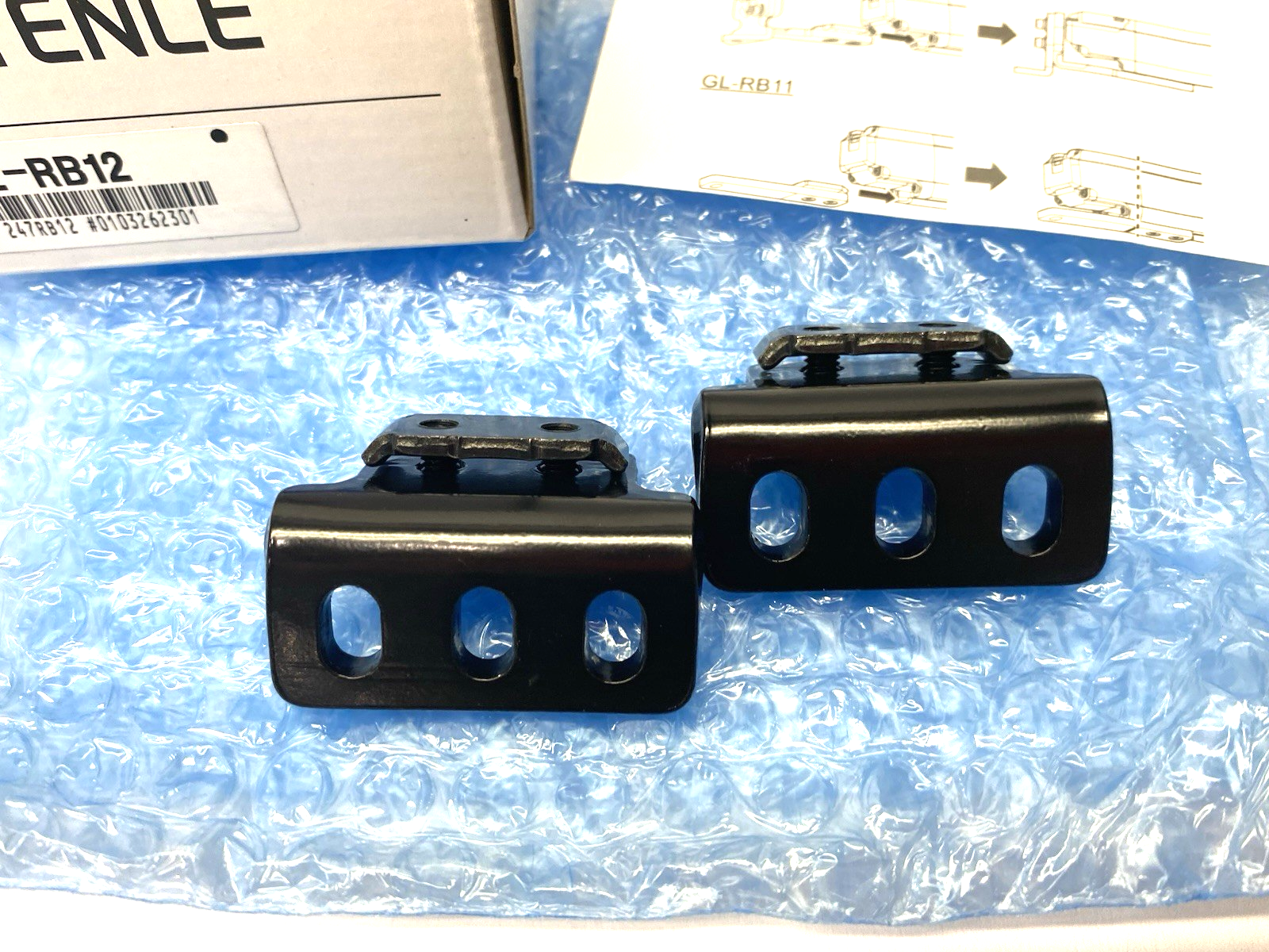 Keyence GL-RB12 L-Shape Mounting Brackets for Light Curtains SET OF 2 - Maverick Industrial Sales