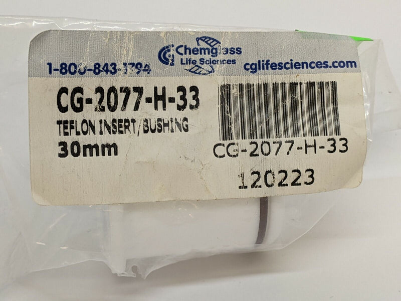 Chemglass CG-2077-H-33 Stirrer Bearing PTFE Insert / Bushing, 30mm - Maverick Industrial Sales