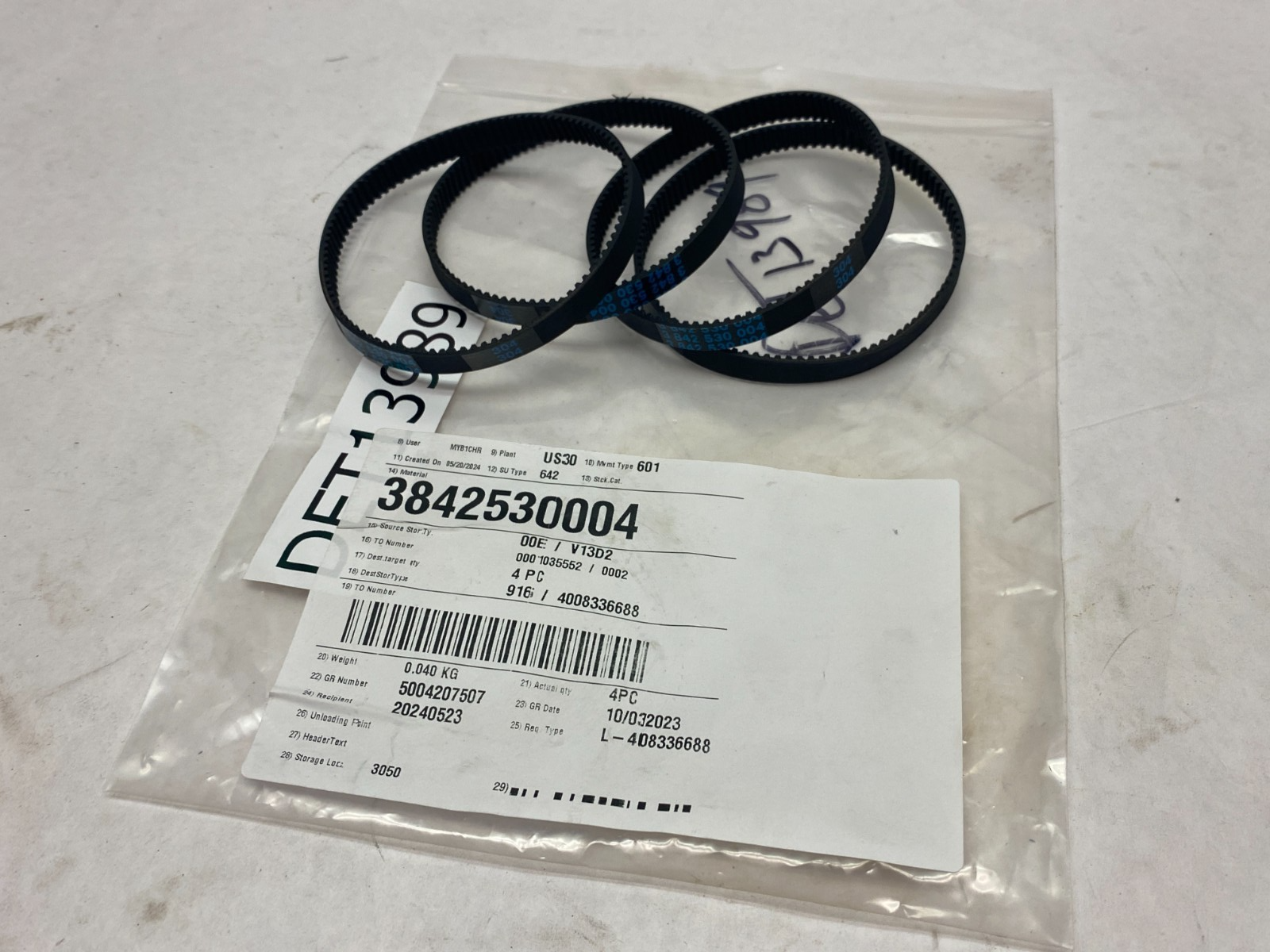 Bosch Rexroth 3842530004 Toothed Belt AS2 LOT OF 4 - Maverick Industrial Sales