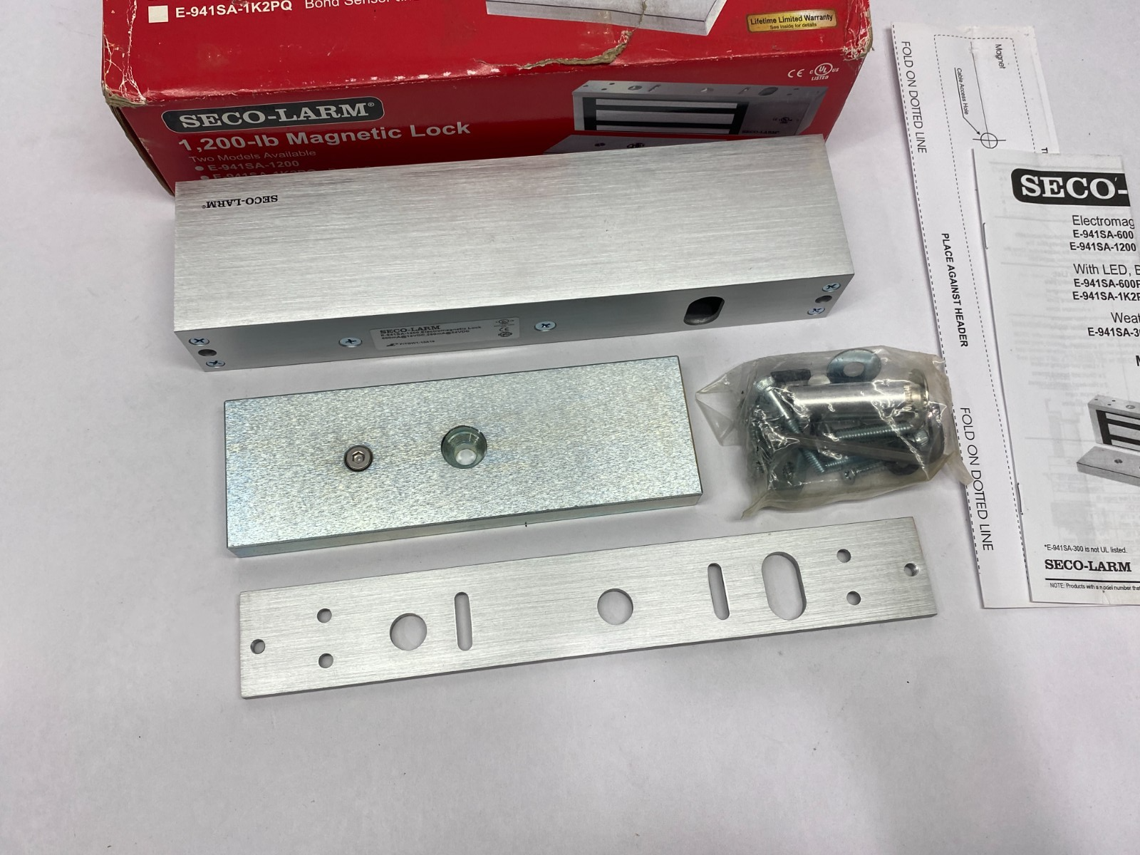 Seco-Larm E-941SA-1200 Electromagnetic Lock 1200lbs Hold Force - Maverick Industrial Sales