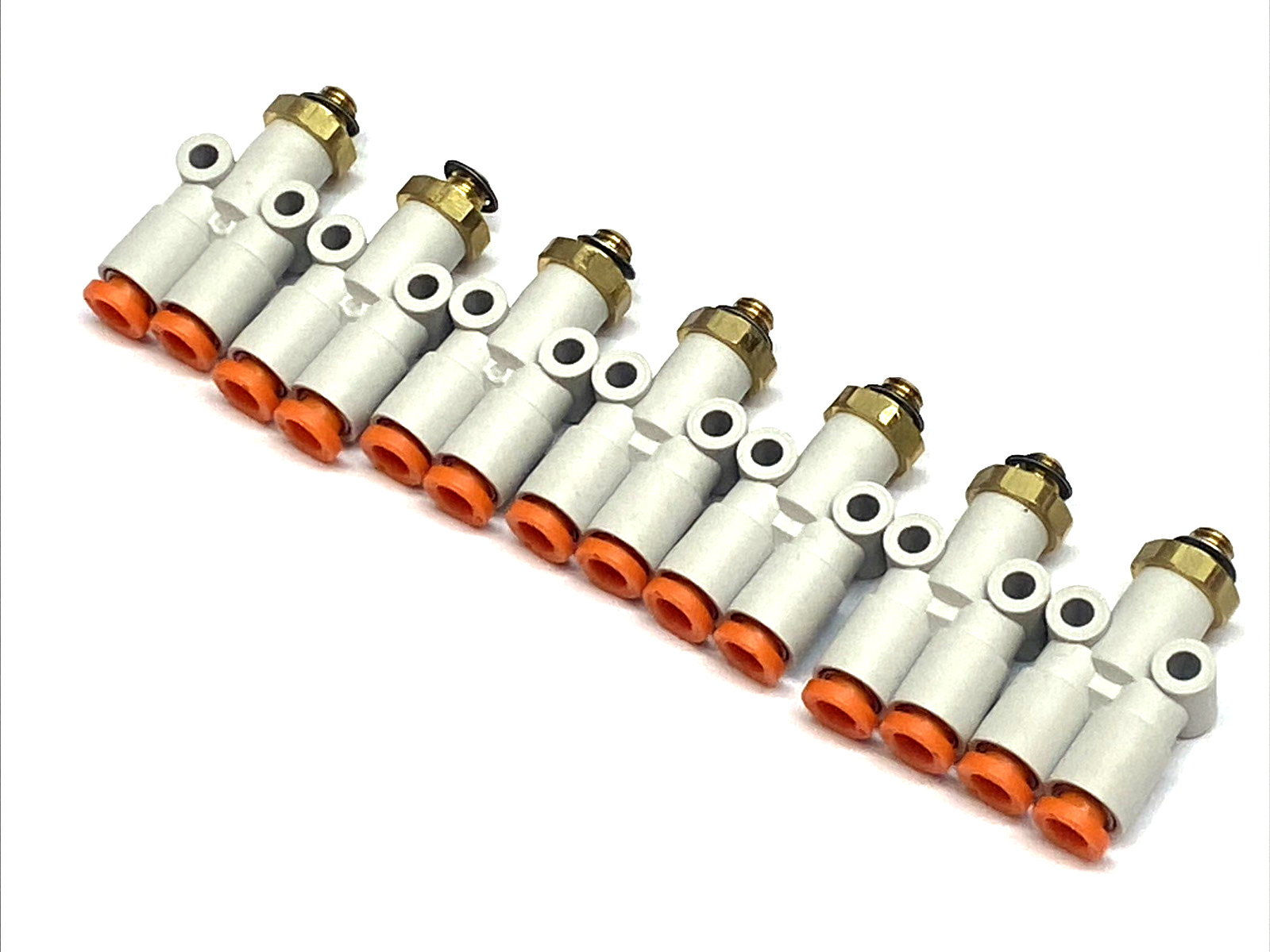 KQ2U03-32A | SMC Union Y Fitting 5/32" Tube 10-32 UNF One-Touch LOT OF 7 - New – Open box - Maverick Industrial Sales