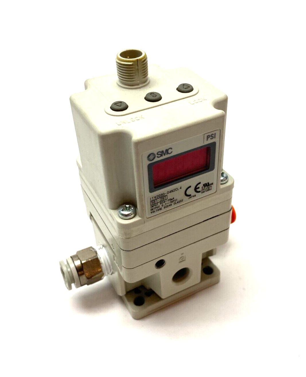 SMC ITV2030-04N2CL4 Electro-Pneumatic Regulator 0.7~70psi Output - Maverick Industrial Sales