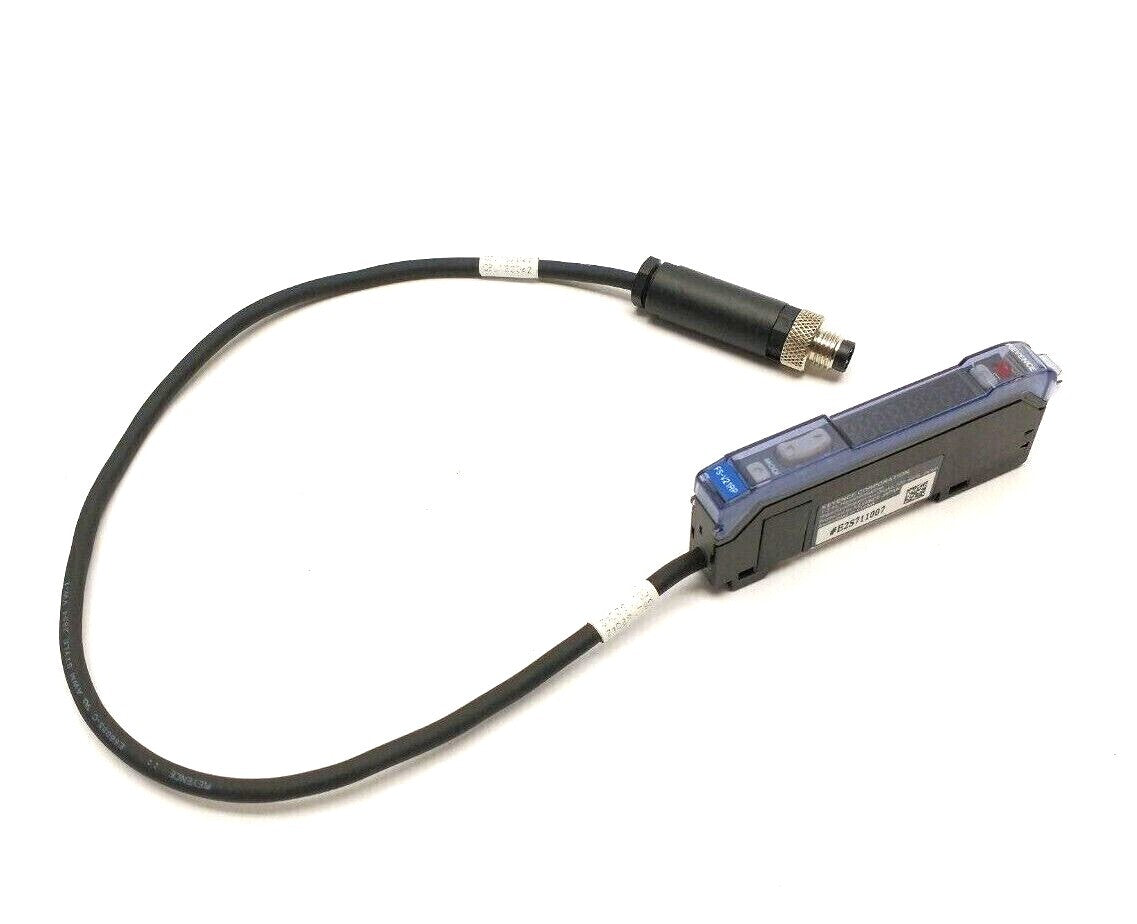 FS-V21RP | Keyence Fiber Amplifier Main Unit PNP 3-Pin Male Connector 13" Cable - Used - Maverick Industrial Sales