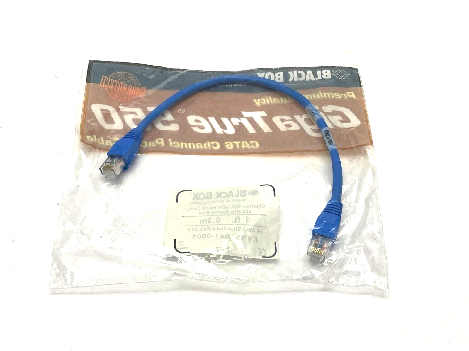 Black Box EVNSL641-0001 GigaTrue Channel Patch Cable 1ft Length LOT OF 2 - Maverick Industrial Sales