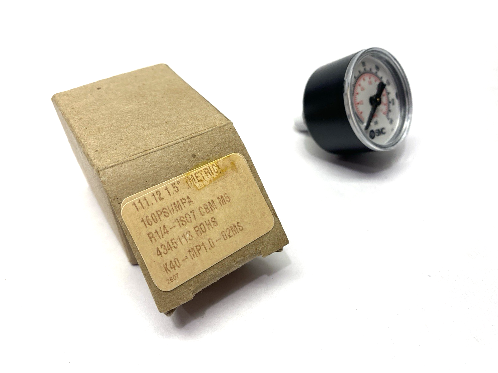 SMC K40-MP1.0-02MS Pressure Gauge 1/4" NPT 160PSI - Maverick Industrial Sales