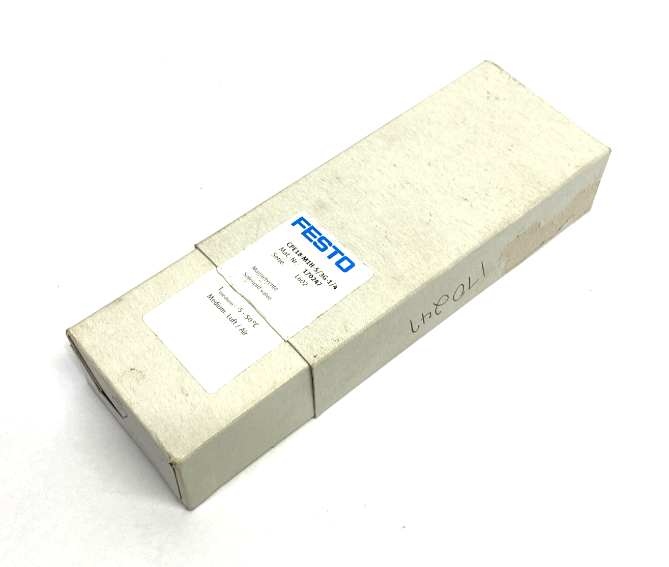 Festo 170247 Solenoid Valve 5/3 Closed CPE18-M1H-5/3G-1/4 - Maverick Industrial Sales
