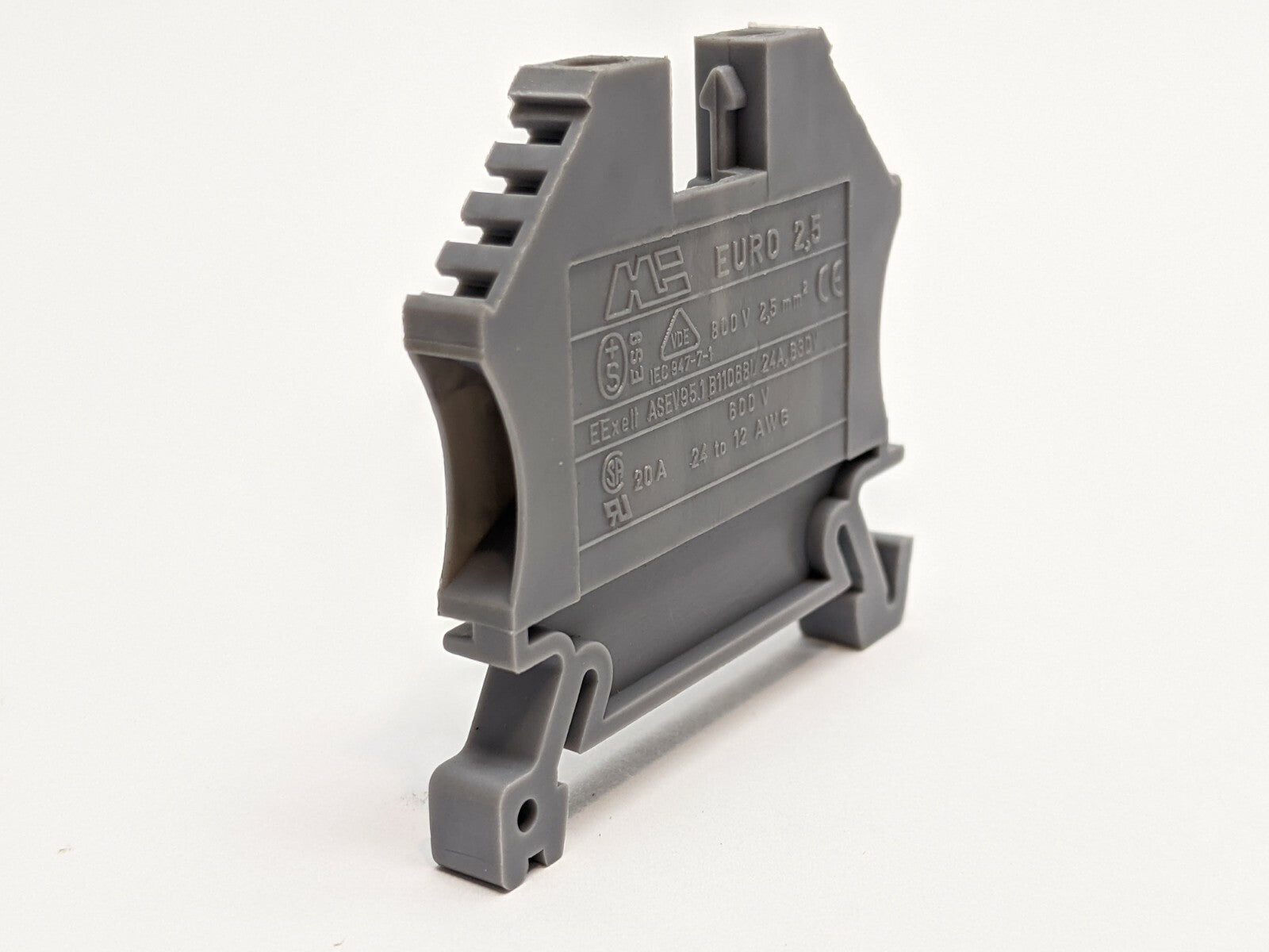 Morsettitalia 43408 Euro 2,5 Terminal Block 5mm Gray LOT OF 10 - Maverick Industrial Sales