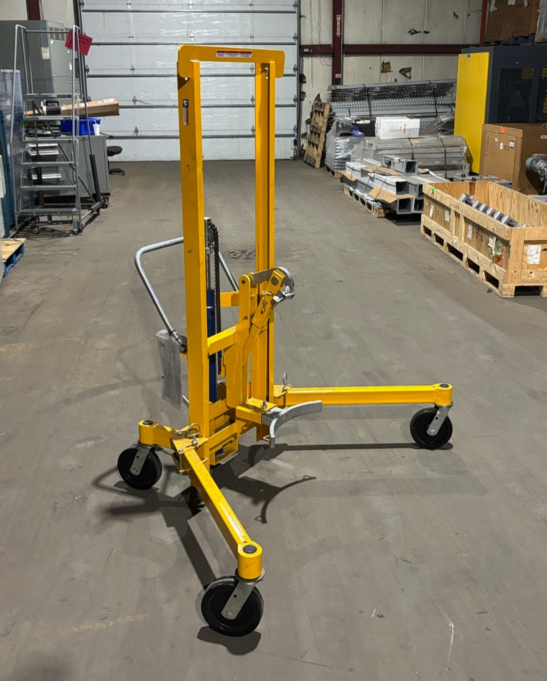 Vestil DCR-880-H-HP Foot Pump Drum Dolly Barrel Mover, 880 lbs. capacity, 2024 - Maverick Industrial Sales