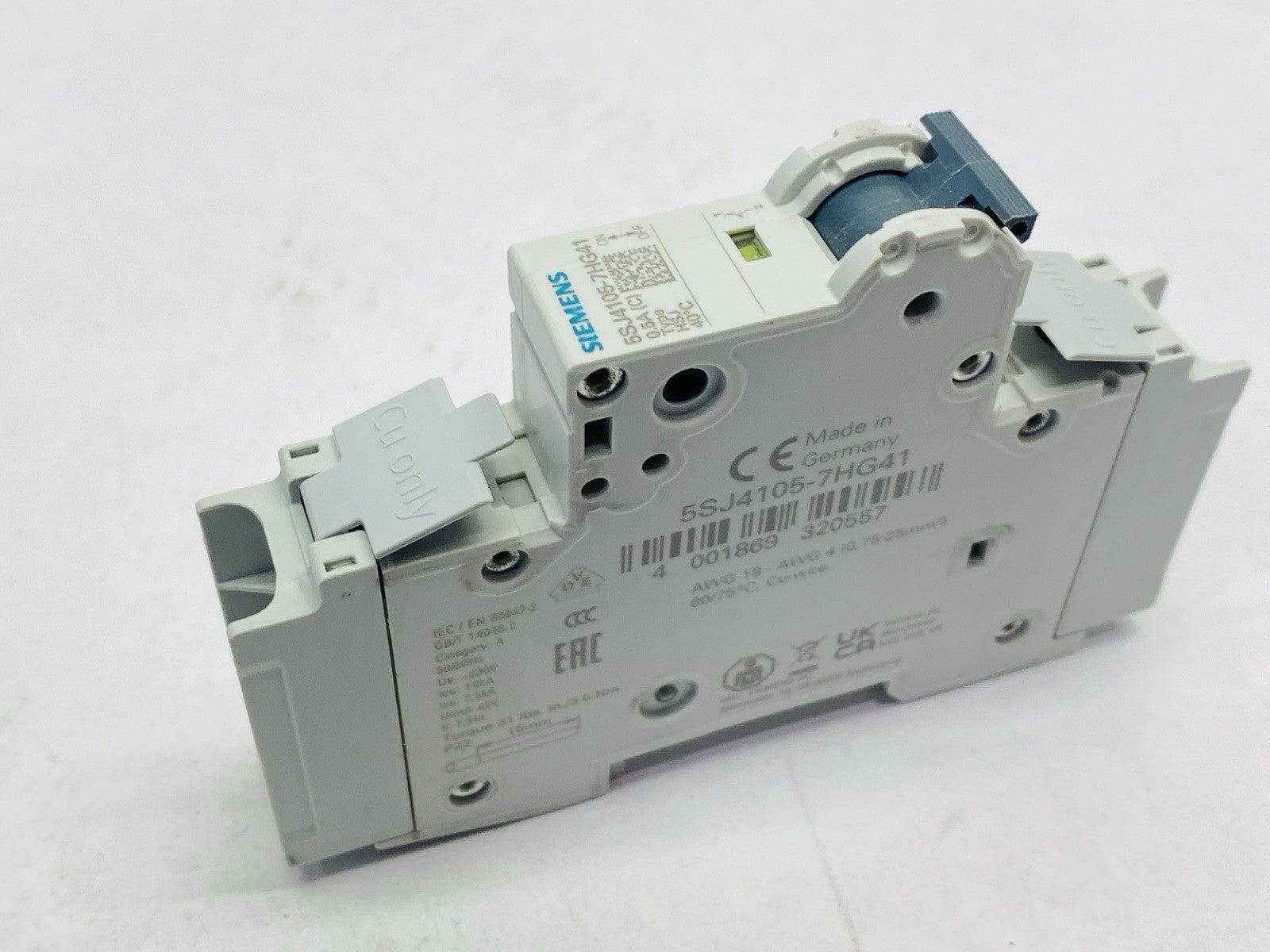 Siemens 5SJ4105-7HG41 Miniature Circuit Breaker 1-Pole 0.5A 240V - Maverick Industrial Sales