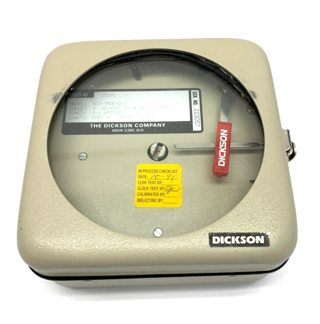 Dickson SC4-350C-B-7 Temperature Recorder 4" Chart 30/50C 7D #181 w/ Pen - Maverick Industrial Sales