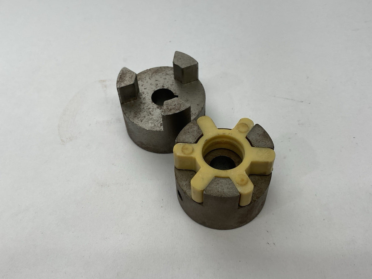 ML075 12MM | Martin Jaw Coupling Hub Half 2x w/ Flexible Spider Insert - Used - Maverick Industrial Sales