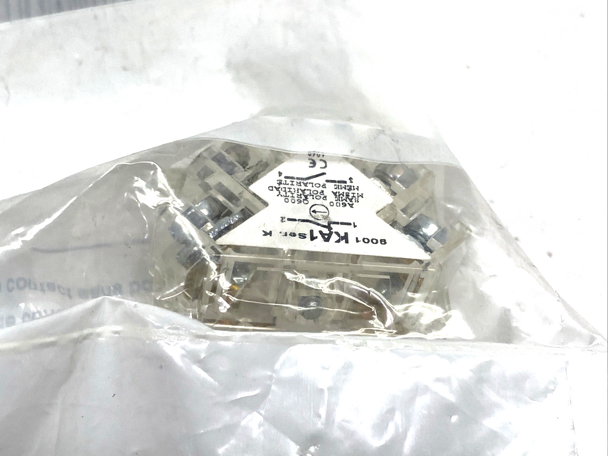 9001KA1 | Schneider Electric Contact Block, Pushbuttons Type K, SK, & KX 1NO 1NC - New - Maverick Industrial Sales