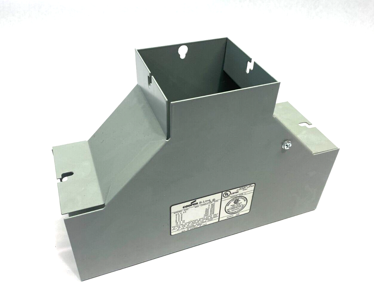 Cooper B-Line 44HST Lay-In Wireway Tee Section Hinge Screw Cover Gray Steel - Maverick Industrial Sales
