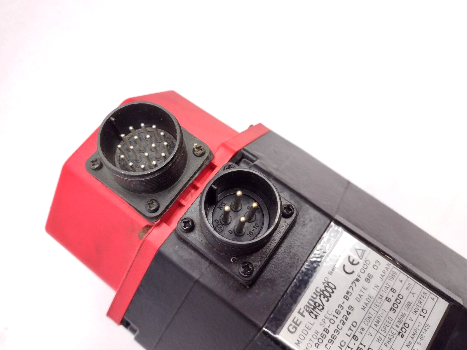 Fanuc A06B-0163-B577#F000 Servo Motor 3PH 6.8A 200Hz - Maverick Industrial Sales