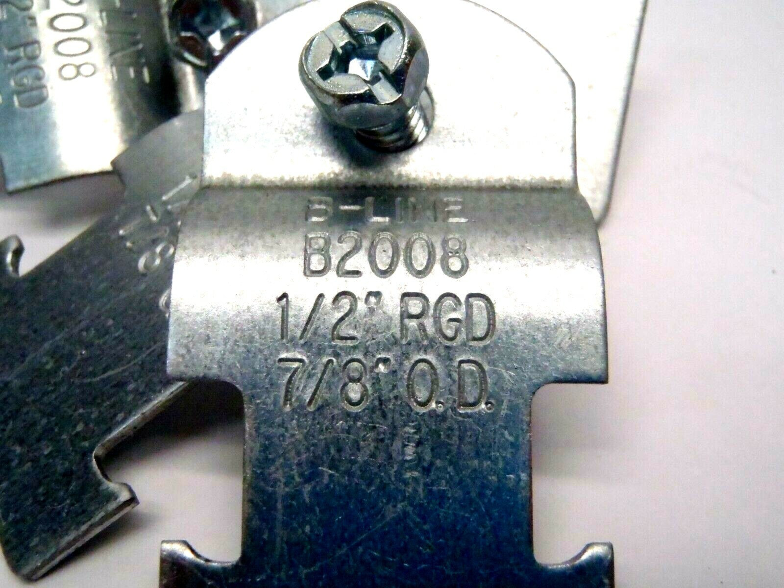 B-Line B2008 Steel Zinc Strut Straps 1/2 Inch RGD 7/8 Inch LOT OF 2 - Maverick Industrial Sales
