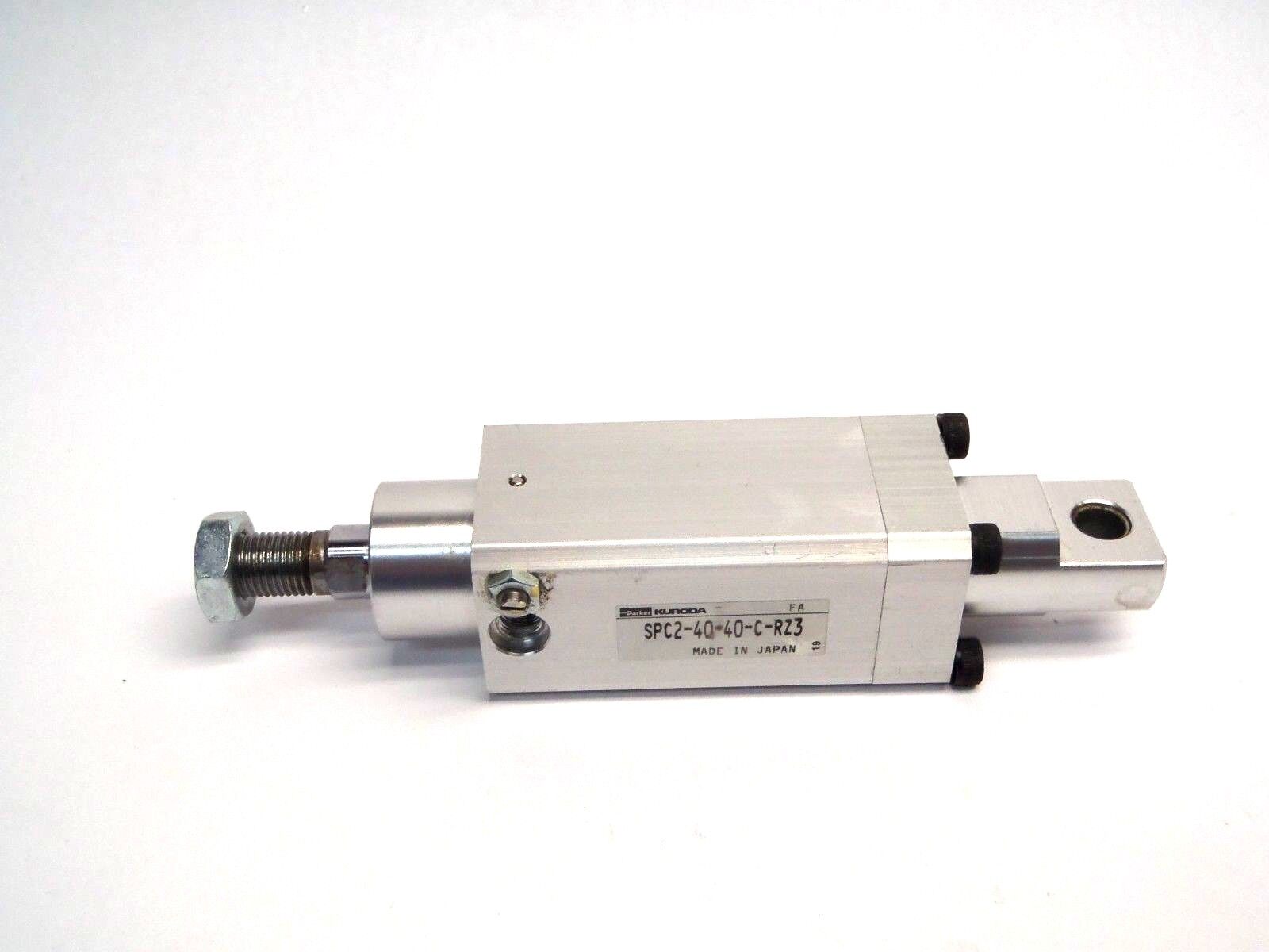 Parker SPC2-40-40-C-RZ3 Kuroda Cylinder 1/2" Screw 1" x 3/4" Bar 1/4" Hole - Maverick Industrial Sales