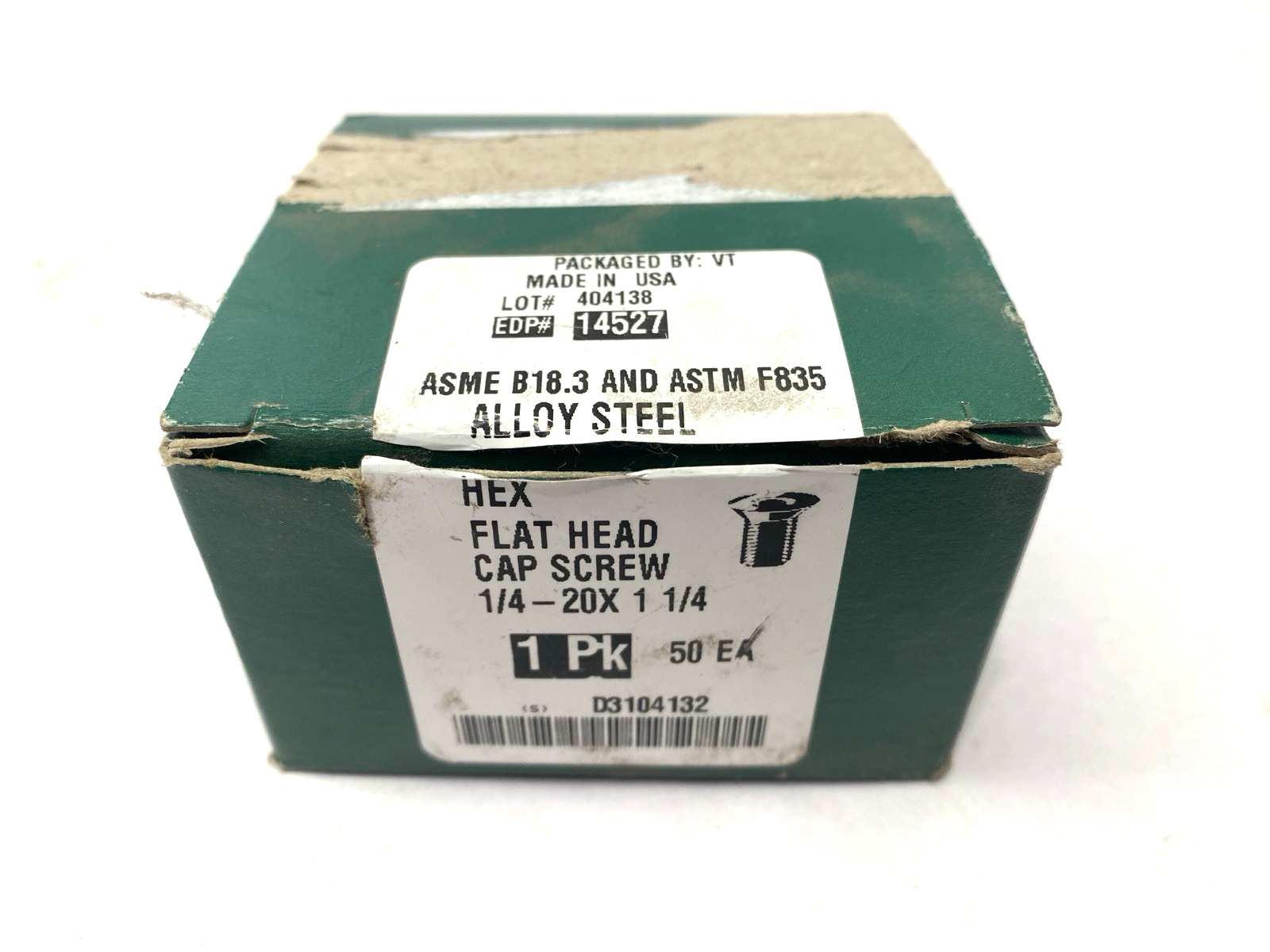 Decorah D3104132 Hex Flat Head Cap Screw 1-4"-20 x 1-1/4" LOT OF 91 - Maverick Industrial Sales