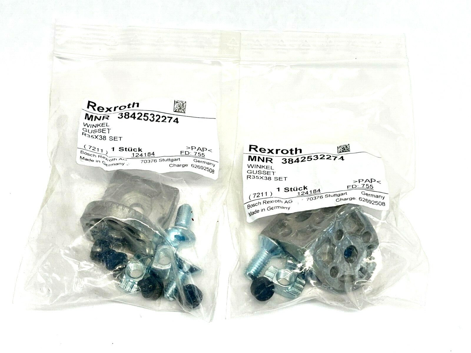Bosch Rexroth 3842532274 Gusset R35x38 Set LOT OF 2 - Maverick Industrial Sales