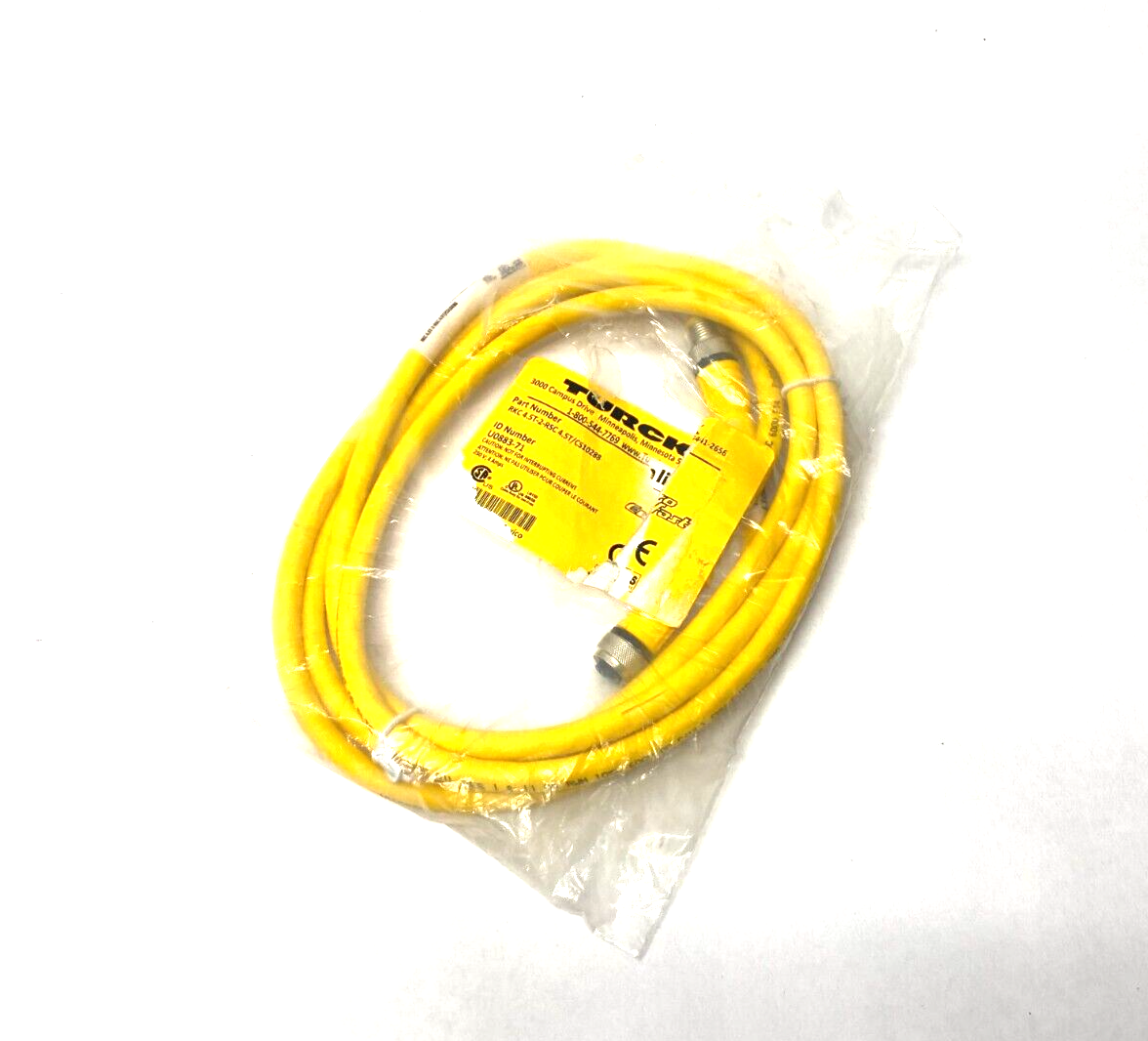 Turck RKC 4.5T-2-RSC 4.5T/CS10288 Eurofast Double Ended M12 Cordset U0883-71 - Maverick Industrial Sales