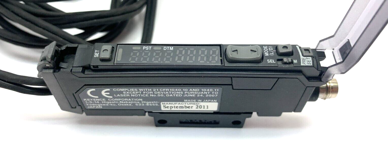 LV-N11CP, LV-NH32 | Keyence LV-N11CP Laser Sensor Amplifier Main Unit w/ LV-NH32 Laser Sensor Head - Used - Maverick Industrial Sales