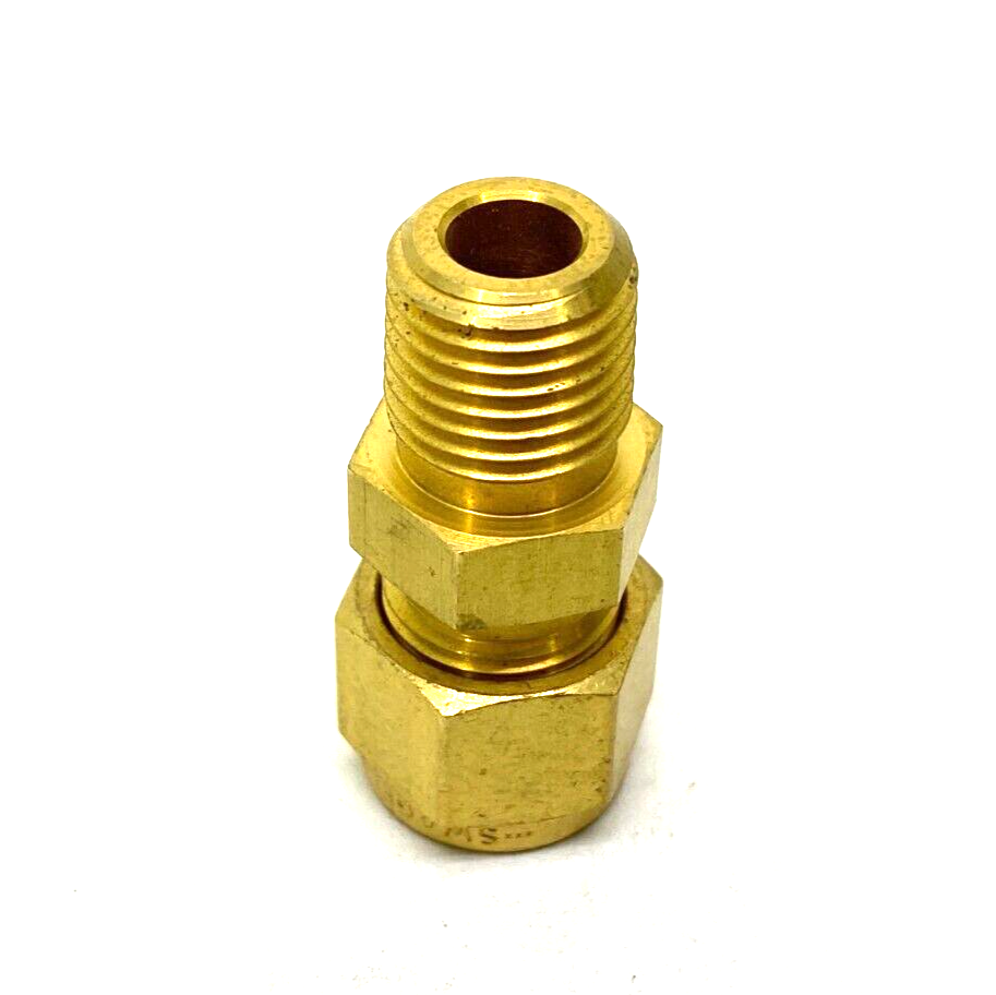 Swagelok B-600-1-4 Brass Compression Tube Fitting 3/8" Tube OD 1/4" NPT Thread - Maverick Industrial Sales