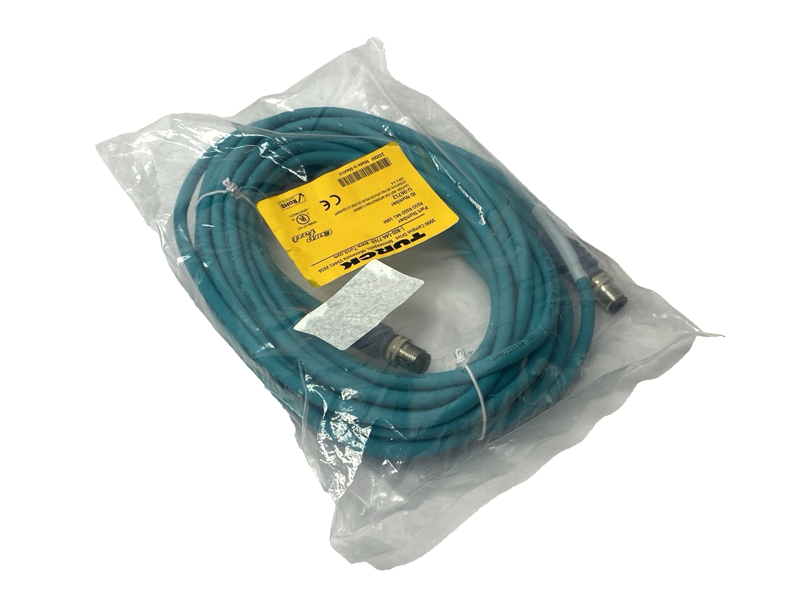 Turck RSSD RSSD 441-10M Double-Ended Cordset M12 Male Connector 4-Pin U-06712 - Maverick Industrial Sales