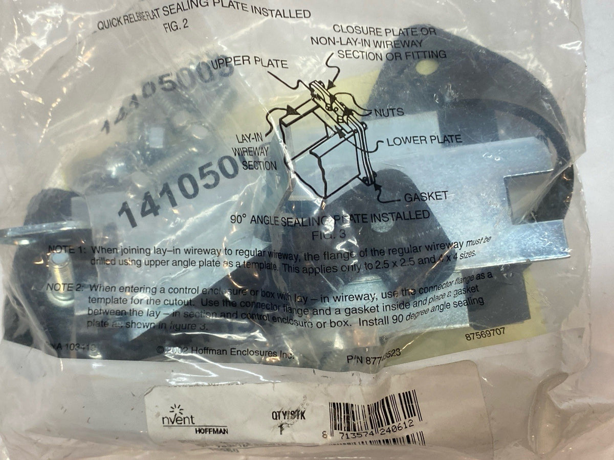 Hoffman F66LSGQR Flat Sealing Plate Cover and Gasket for Wireway 6" x 6" 19980 - Maverick Industrial Sales