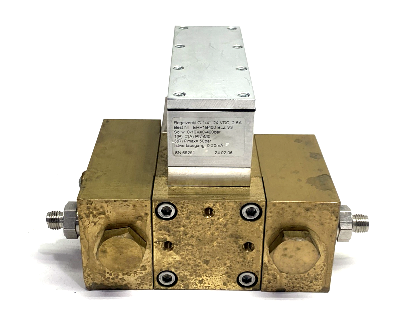EHP1B400BLZV3 | EHP1B400 BLZ V3 Regulating Valve, G 1/4" 24VDC, 0-10V 0-400 Bar, 3R Pmax 50 Bar - For parts or not working - Maverick Industrial Sales