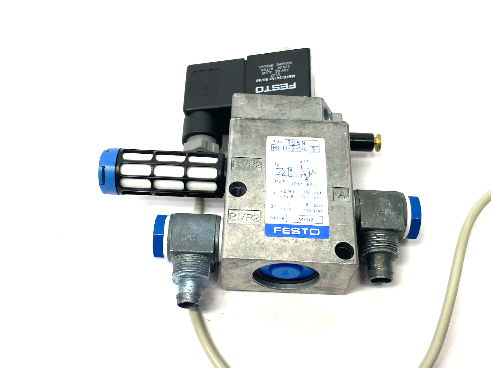 Festo MFH-3-1/4-S Air Solenoid Valve, 3/2-way, closed, monostable 7959 - Maverick Industrial Sales