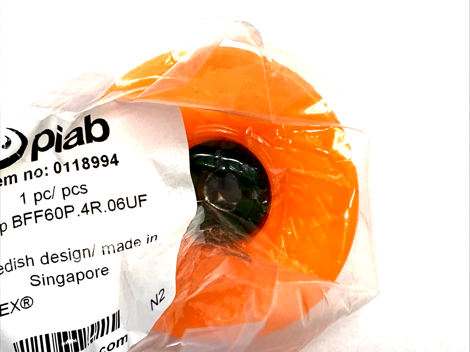 Piab BFF60P.4R.06UF Vacuum Suction Cup BFF60P Polyurethane 55/60, G3/8" 0118994 - Maverick Industrial Sales