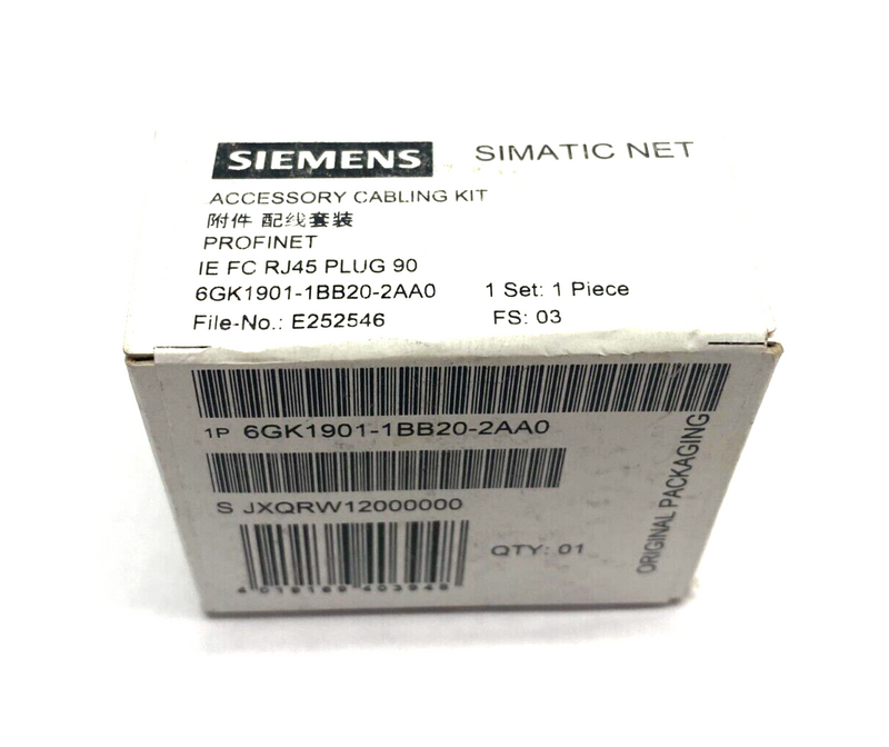 Siemens 6GK1901-1BB20-2AA0 SIMATIC NET Ethernet FastConnect Cabling Plug Kit - Maverick Industrial Sales