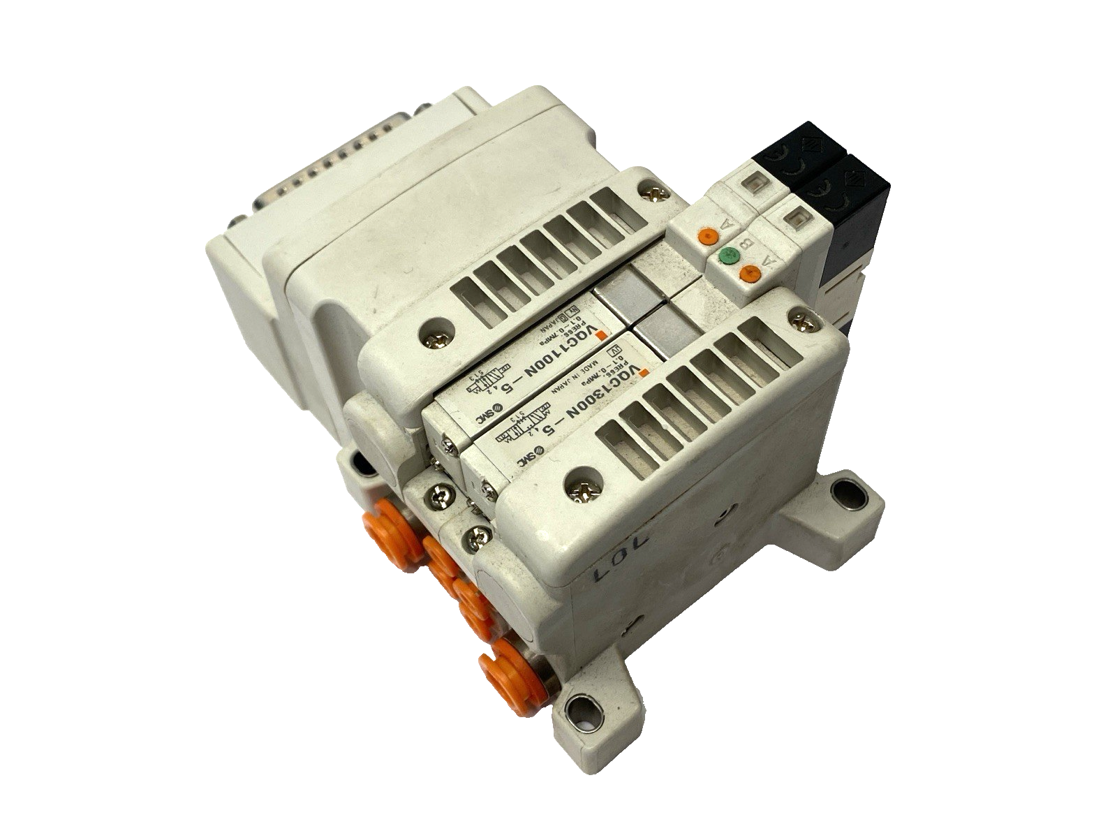 VV5QC11-02N3FD0 | SMC Base Mounted Pneumatic Manifold Assembly - Used - Maverick Industrial Sales