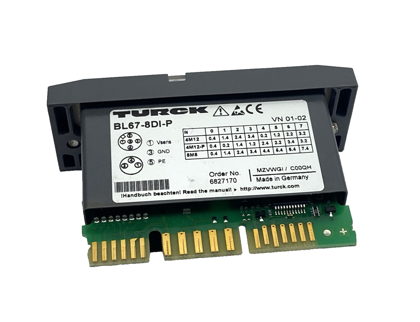 Turck BL67-8DI-P I/O Electronic Module, 8 Digital Inputs, PNP 6827170 - Maverick Industrial Sales
